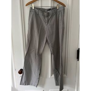 Gap gray and white pin-striped cotton pants 8